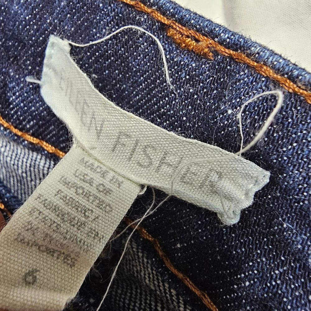 Eileen Fisher Dark Wash High Rise Skinny Jeans Women's Size 6 - Picture 3 of 10